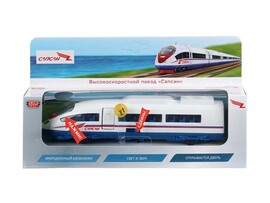 Модель металл. Электропоезд Сапсан 19 см, свет, звук, дв., кор. Технопарк