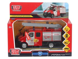 Машина металл. Газель Next Пожарная 14.5 см, свет, звук, дв., инерц. Технопарк
