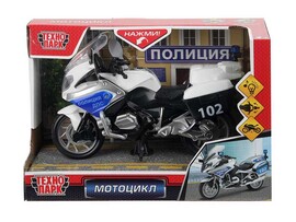 Модель пласт. Мотоцикл Полиция 17 см, свет, звук, подв. дет. Технопарк