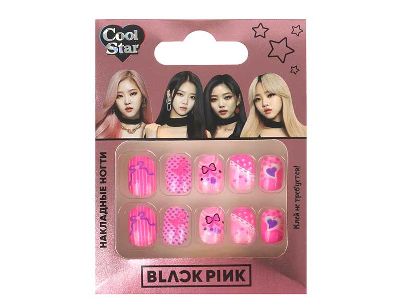 Набор для маникюра "Накладные ногти. Black Pink" в кор.115620-BP-TTG