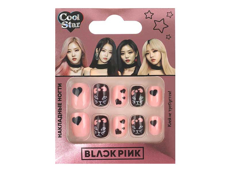 Набор для маникюра "Накладные ногти. Black Pink" в кор. 115615-BP-TTG