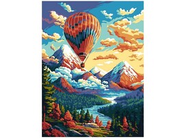 Картина на картоне с красками 28,5х38 см по номерам. "Полет в горах" доставка оптом в Донецк