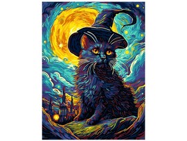 Картина на картоне с красками 28,5х38 см по номерам. "Сказочный кот" доставка оптом в Донецк