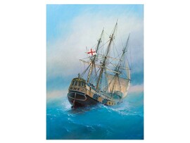 Холст с красками 22х30 см по номерам. Английский корабль после бури доставка оптом в Донецк