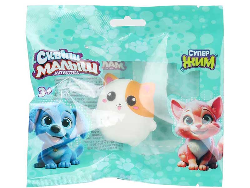 Сквиш-малыш "Котик" 6.5 см, флоупак. XI-SFP-01-RU