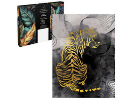 Холст с красками 30х40 см по номерам с поталью. Золотой тигр доставка оптом в Донецк