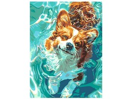 Картина на картоне с красками 28,5х38 см по номерам. "Веселое купание" доставка оптом в Донецк