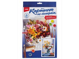 Картина на картоне с красками 20х28,5 см по номерам. "Нежный натюрморт" доставка оптом в Донецк