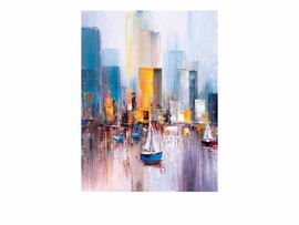 Холст с красками 30х40 см по номерам. Корабли доставка оптом в Донецк