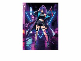 Холст с красками 30х40 см по номерам.  Девушка в неоне доставка оптом в Донецк