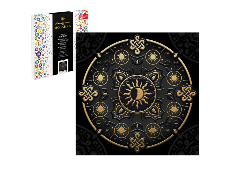 Донецк игрушка оптом Алмазная мозаика 30*30 см «Мандала» (с подр., полн. заполн.)