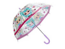 Зонт "Куколки" 60 см, прозр., полуавтомат. UM60T-NFRZ