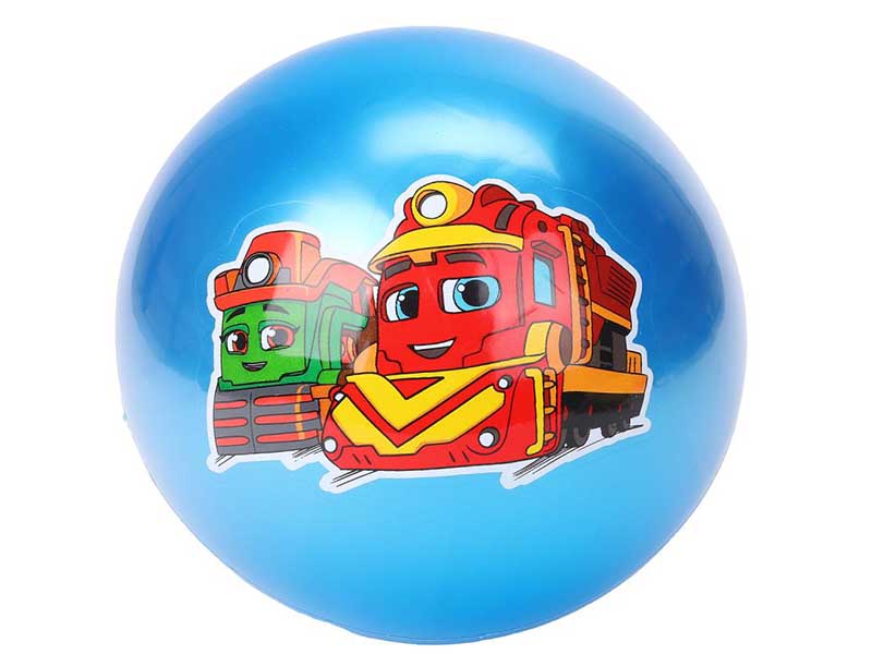 Мяч "Паровозики" 23 см, ПВХ, в сетке. AD-9(TRAINS)