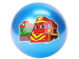 Мяч "Паровозики" 23 см, ПВХ, в сетке. AD-9(TRAINS)