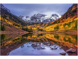 Алмазная мозаика 40х50 см «Горы в отражении озера» (с подр., с полн. заполн.) доставка оптом в Донецк