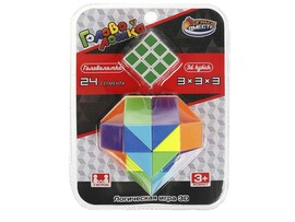 Набор логических игр: змейка 24 сегм., кубик Рубика 3х3, блистер