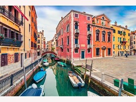 Алмазная мозаика 30х40см «Яркие дома» (с подр., с полн. заполн.) доставка оптом в Донецк