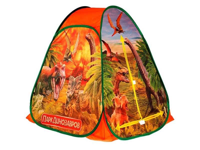 Палатка игровая "Парк динозавров" 81х90х81 см в сумке. GFA-DINOPARK01-R