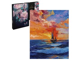 Холст с красками 40х50 см по номерам. Морской закат доставка оптом в Донецк