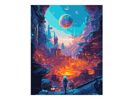 Холст с красками 40х50 см по номерам. Другой мир доставка оптом в Донецк