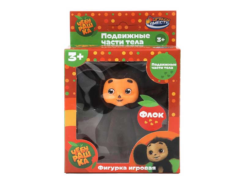 Фигурка "Чебурашка" 8 см, флок, подв. дет., в кор. PF-CHEBURASHKA-FL-BOX