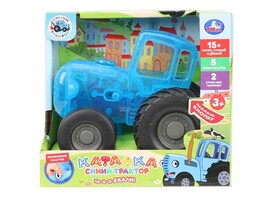 Муз. каталка "Синий Трактор" 12 см, песни, загадки, в кор. HT848-R5-3-WOD
