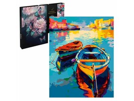 Холст с красками 40х50 см по номерам. Лодки доставка оптом в Донецк