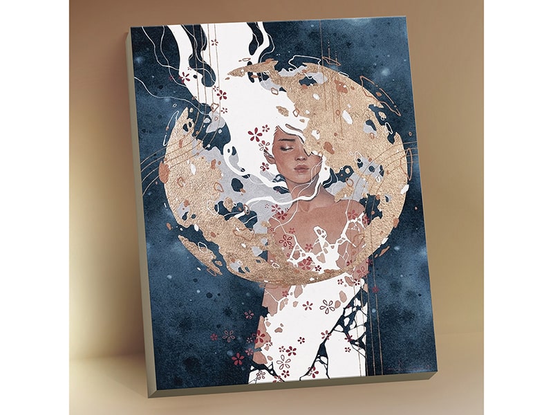 Донецк игрушка оптом Картина по номерам с поталью 40х50 см Новый мир