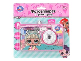 Фотоаппарат-проектор "Куклы  Лол" 10*7 см, 8 кадров, на блист. HT1432-R9