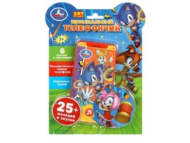 Муз. телефон "Соник" 13 см, песни, звуки, блистер. HT830-R59