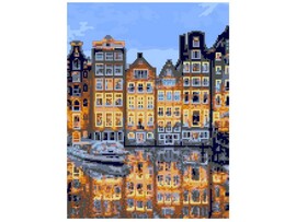 Алмазная мозаика 30*40 см "Тихий Амстердам" (част. заполн., без подр.) доставка оптом в Донецк