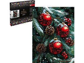 Алмазная мозаика 30*40 см «Новогодние шары» (с подр., част. заполн.) доставка оптом в Донецк