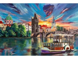 Холст с красками 17х22 см по номерам. Пражская сказка доставка оптом в Донецк