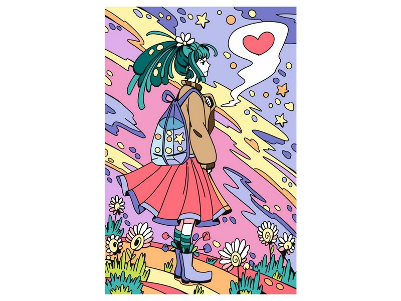 Донецк игрушка оптом Холст с красками 20*30 см по номерам. Мысли о любви