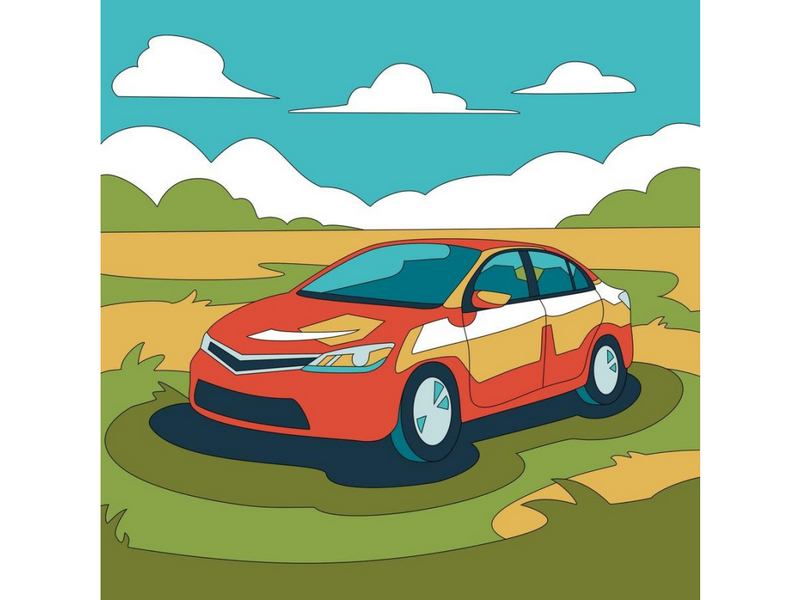 Донецк игрушка оптом Холст с красками 20*20 см по номерам. Машина