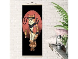 Картина по ном. Панно 35Х88 Кот Самурай, 15 цв. HRP0032 доставка оптом в Донецк