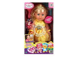 Кукла "Анечка" 25 см, озвуч., закр. глаза, аксесс., в кор. Карапуз