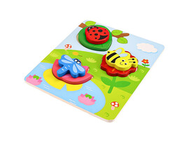 Вкладыш деревянный "Букашки" 12,5х14,5 см доставка оптом в Донецк