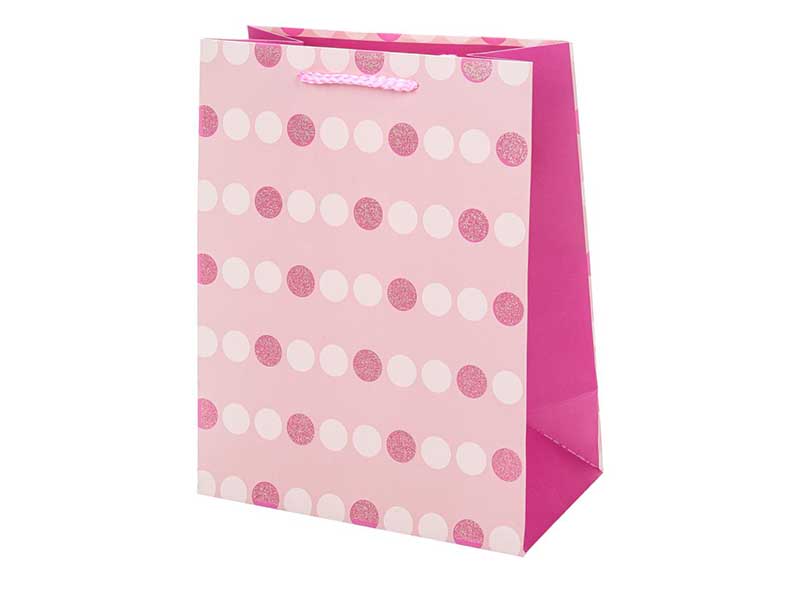 Пакет подар. Кружочкки 22*33 см, глиттер. PGL-04-C