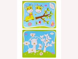 Вкладыш деревянный "Жирафик" 16,5*21,5 см доставка оптом в Донецк