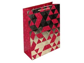 Пакет подар. Геометрия 26*33 см, тиснение. PTXL-10-G1