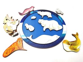 Вкладыш деревянный "Северный полюс" доставка оптом в Донецк