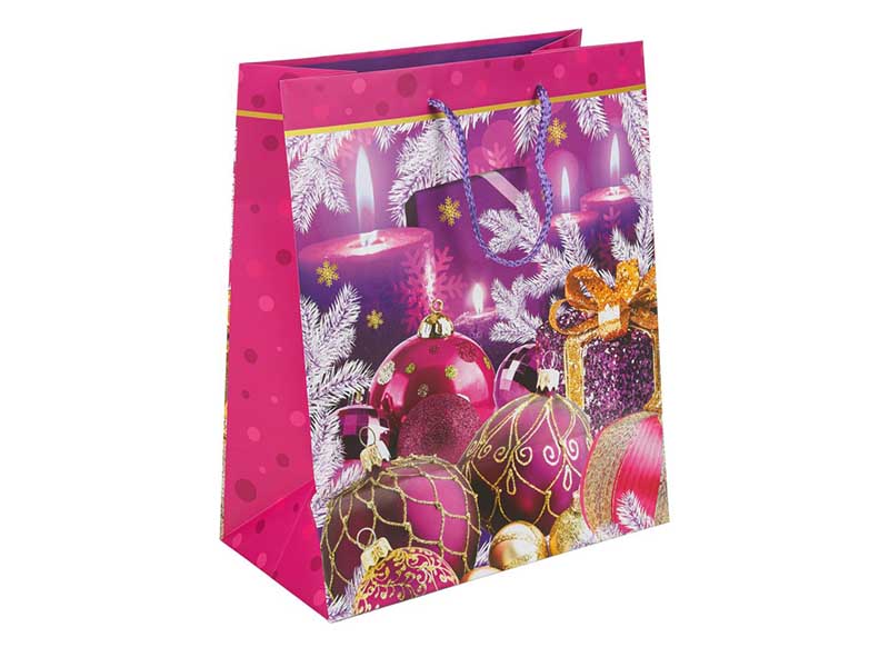 Пакет подар. мат. лам. Елочные шары 26*32*14 см. PL-102375-NG2