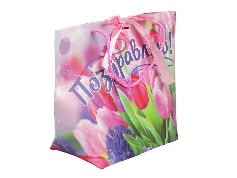 Пакет-сумка подар. Цветы 26*33 см. PBXL-114650-FLW