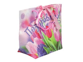 Пакет-сумка подар. Цветы 26*33 см. PBXL-114650-FLW