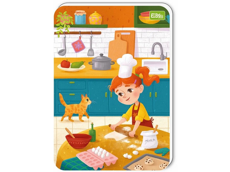 Донецк игрушка оптом Пазлы магнитные А5 "Повар" 12 элементов