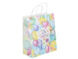 Пакет подар. крафт День Рождения. Шарики, 33*46 см. PXLWK-114655-HB