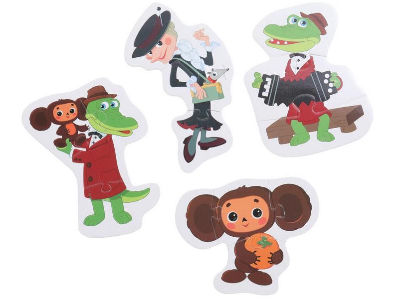 Донецк игрушка оптом Макси-пазлы "Чебурашка" 4 пазла