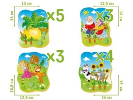 Пазлы мягкие "Репка" 4 картинки доставка оптом в Донецк