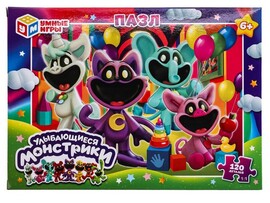 Пазлы 120 элементов. Улыбающиеся монстрики доставка оптом в Донецк